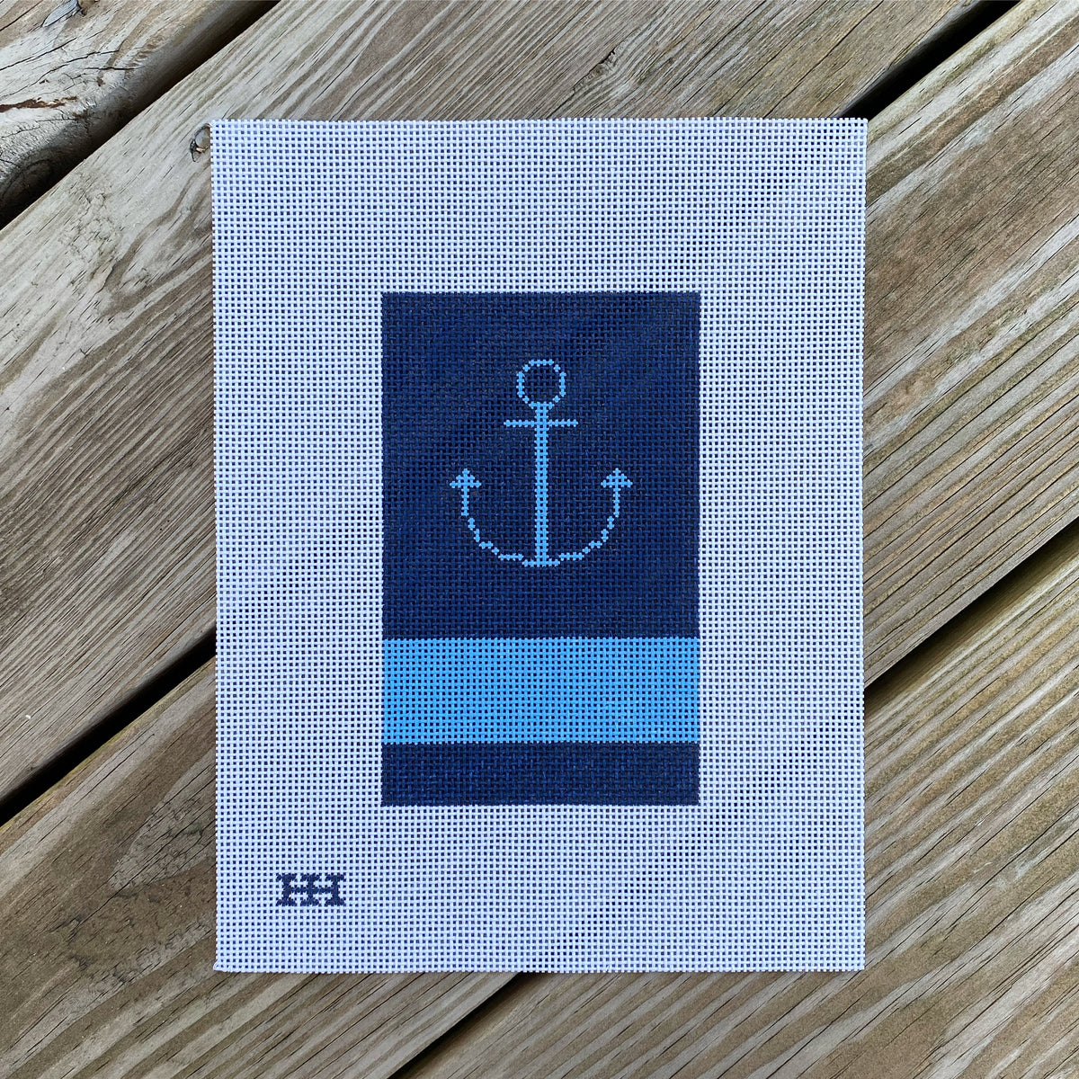 Anchor Glasses Case Needlepoint Canvas Hook & Harbor Co.