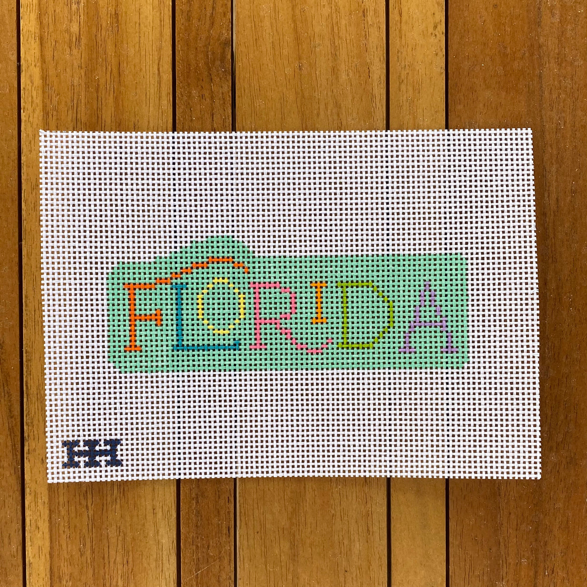 Florida Script Needlepoint Canvas Hook & Harbor Co.