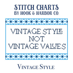 Vintage Style Stitch Chart