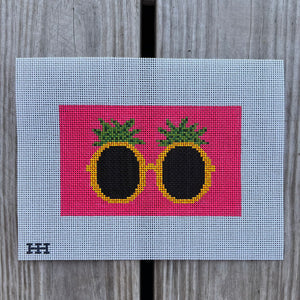 Pineapple Sunglasses Needlepoint Canvas