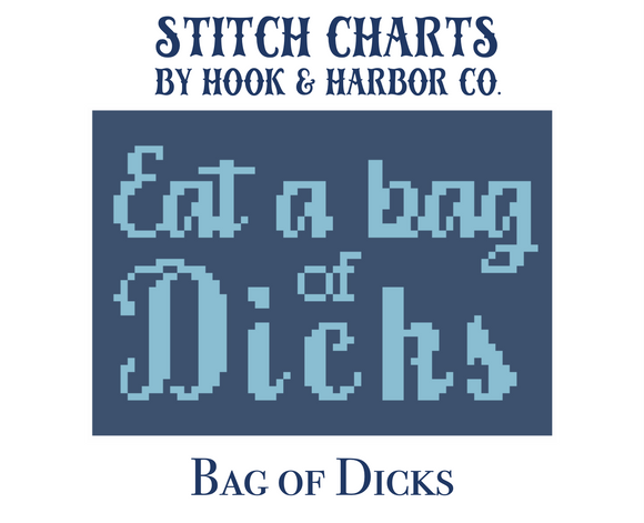 Bag of Dicks Stitch Chart